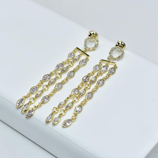 earrings fashionable earring zircon pure earring long geometric tassel femalearetes boucle d'oreille hoop earrings, Golden;silver
earrings fashionable earring zircon pure earring long geometric tassel femalearetes boucle d'oreille hoop earrings, Golden;silver