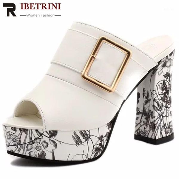 ribetrini summer street attractive print platform shoes women fashion high heels mules elegant summer buckle mules1, Black
ribetrini summer street attractive print platform shoes women fashion high heels mules elegant summer buckle mules1, Black