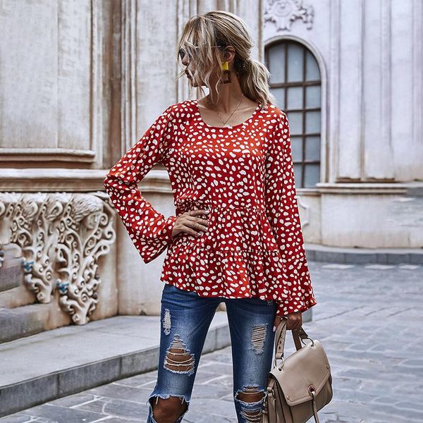 fall winter 2021 women patchwork red long flare sleeve peplum polka dot kawaii ruffle polka dot blouse plus size, White
fall winter 2021 women patchwork red long flare sleeve peplum polka dot kawaii ruffle polka dot blouse plus size, White