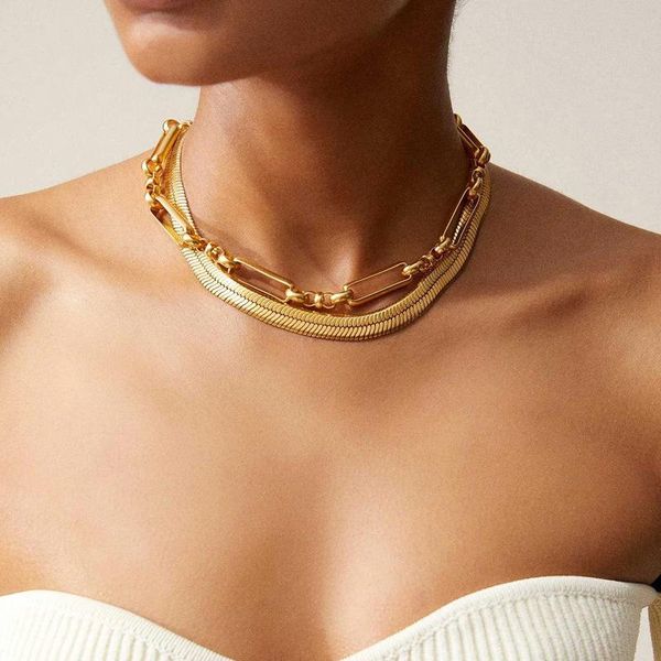 thick chain necklace female exaggerated personality metal sense collarbone chain simple design sense, Silver
thick chain necklace female exaggerated personality metal sense collarbone chain simple design sense, Silver