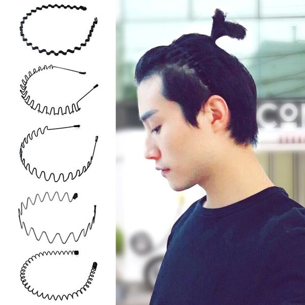 5 pcs non slip black metal spiral wave headband men women flexible sports hair band accessories, Black;brown
5 pcs non slip black metal spiral wave headband men women flexible sports hair band accessories, Black;brown