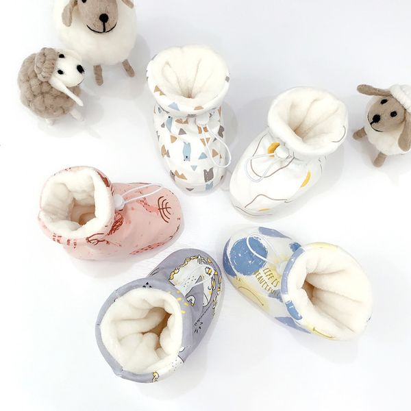 baby toddler shoes 2020 pure cotton baby soft-soled cotton shoes thickened and velvet foot protection newborn