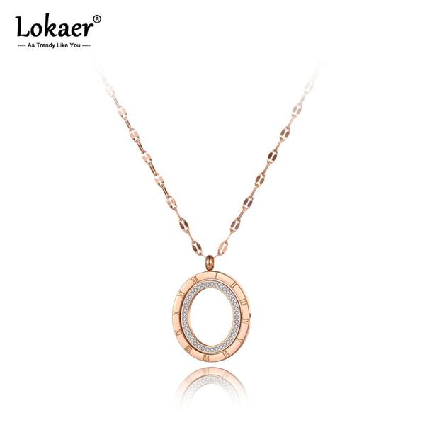 lokaer cz crystal roman numerals geometric circle pendant necklaces for women titanium steel 25 inches long sweater chain n19155, Silver
lokaer cz crystal roman numerals geometric circle pendant necklaces for women titanium steel 25 inches long sweater chain n19155, Silver