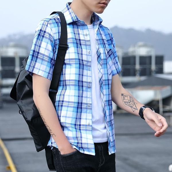 mens casual plaid shirt short sleeve shirt mens business and casual dress shirts cotton big size men clothing1, White;black
mens casual plaid shirt short sleeve shirt mens business and casual dress shirts cotton big size men clothing1, White;black