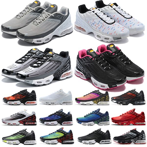 New tn 3 plus III Tuned Men Women Running Shoes airs tns requin Trainers Silver Spades Triple Black Sports chaussures Sneakers 5.5-11
New tn 3 plus III Tuned Men Women Running Shoes airs tns requin Trainers Silver Spades Triple Black Sports chaussures Sneakers 5.5-11