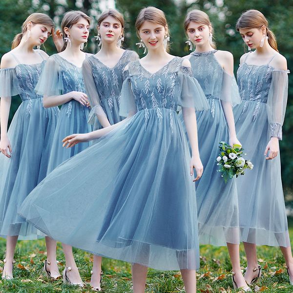 women gauze flowers a-line tea-length high waist slim fashion simple solid color blue pink graduation bridesmaid dresses, White;pink
women gauze flowers a-line tea-length high waist slim fashion simple solid color blue pink graduation bridesmaid dresses, White;pink