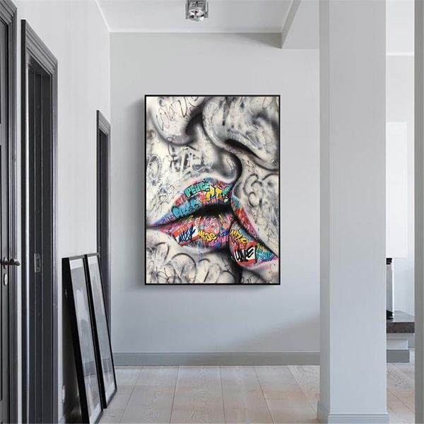 paintings street graffiti kiss wall art canvas prints abstract on the pictures for living room home decor
paintings street graffiti kiss wall art canvas prints abstract on the pictures for living room home decor