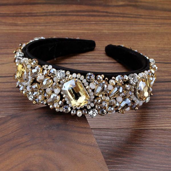 handmade luxurious gold full crystal beaded baroque headband rhinestone hairbands for women wedding charming hair accessories, Golden;silver
handmade luxurious gold full crystal beaded baroque headband rhinestone hairbands for women wedding charming hair accessories, Golden;silver