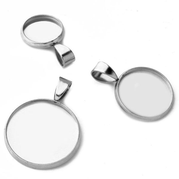 20pcs lot stainless steel pendant settings clasps cabochon base bezel trays blank fit 6 8 10 12 14 16 18 20 25mm jewelry making h bbycwn, Black
20pcs lot stainless steel pendant settings clasps cabochon base bezel trays blank fit 6 8 10 12 14 16 18 20 25mm jewelry making h bbycwn, Black
