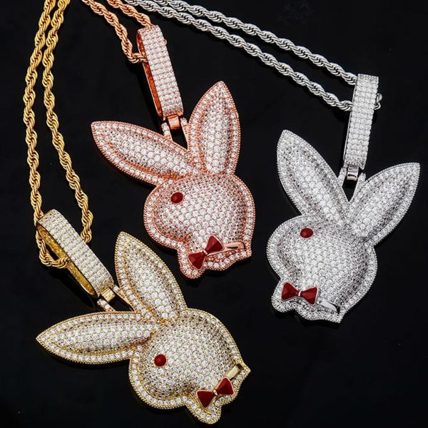 gold iced out cubic zirconia cute red eye rabbit pendant charm chain necklace bling full diamond hiphop rapper jewelry gifts for men & women, Silver
gold iced out cubic zirconia cute red eye rabbit pendant charm chain necklace bling full diamond hiphop rapper jewelry gifts for men & women, Silver