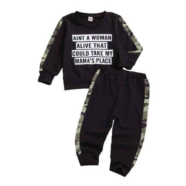 малыш мальчики одежда набор письмо с длинным рукавом письмо майка топы + камуфляж брюки детские нижнее детская одежда комплекты осень-зима, White
малыш мальчики одежда набор письмо с длинным рукавом письмо майка топы + камуфляж брюки детские нижнее детская одежда комплекты осень-зима, White