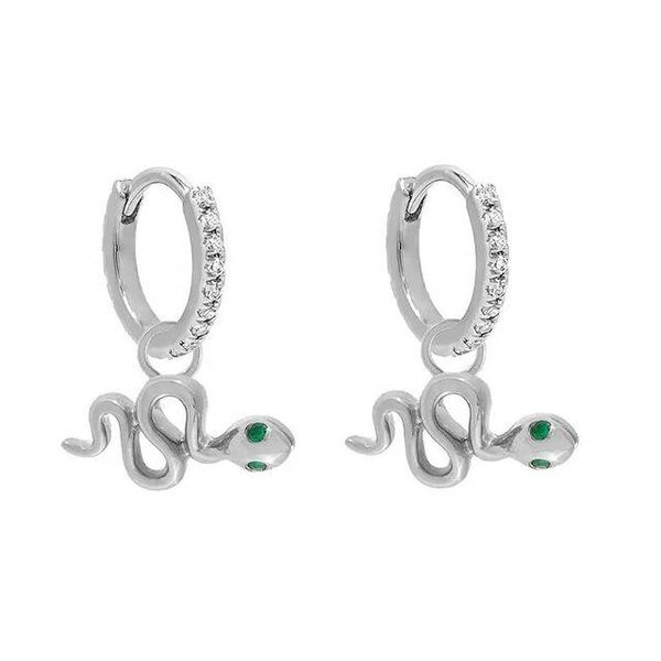 Cute Lovely Animal Design Green Eye White CZ Circle Small Snake Charm Dangle Earring For Girl, Silver
Cute Lovely Animal Design Green Eye White CZ Circle Small Snake Charm Dangle Earring For Girl, Silver