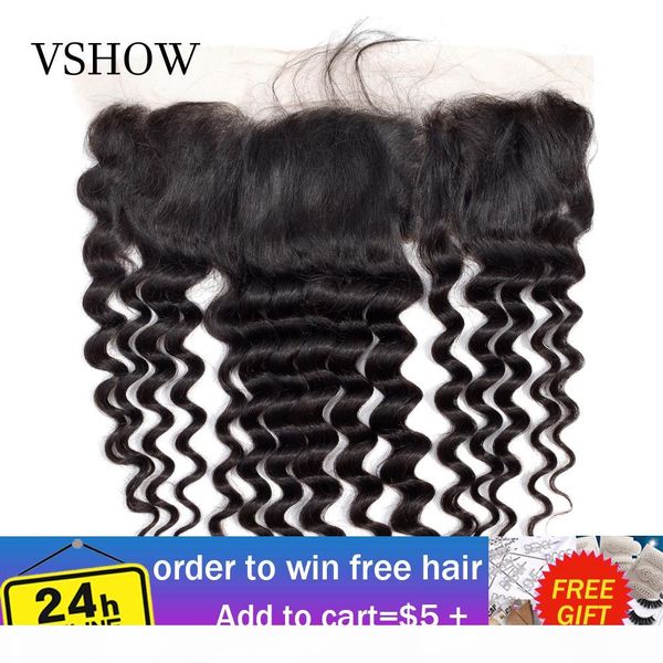 vshow pre plucked 13x4 loose deep wave lace frontal part brazilian frontal with baby hair 130% density remy human hair, Black
vshow pre plucked 13x4 loose deep wave lace frontal part brazilian frontal with baby hair 130% density remy human hair, Black