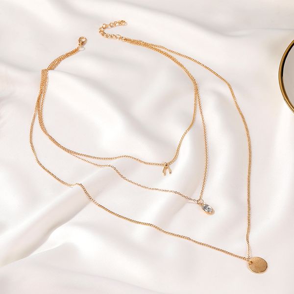 20pcs/lot european multi layer disk pendant necklaces long pattern geometric rhinestone clavicle chain women v shaped alloy chokers, Silver
20pcs/lot european multi layer disk pendant necklaces long pattern geometric rhinestone clavicle chain women v shaped alloy chokers, Silver