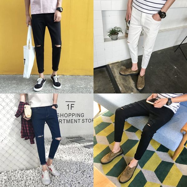 b3thp korean version of hsome perforated jeans for and trend young people with slim feet casual pants summer and casual pants jeansjeans men, Blue
b3thp korean version of hsome perforated jeans for and trend young people with slim feet casual pants summer and casual pants jeansjeans men, Blue