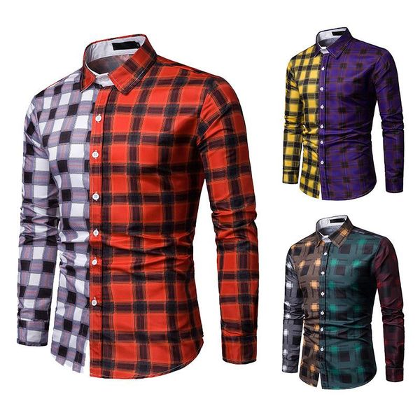 3d мужская бизнес весна и осень контраст цвета плед строчка рубашки, White;black
3d мужская бизнес весна и осень контраст цвета плед строчка рубашки, White;black