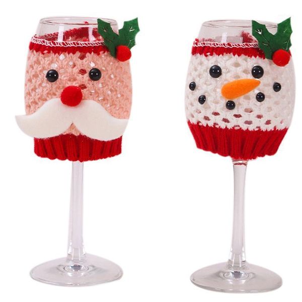christmas decorations wine glass cover set table for home dinner party wool santa claus snowman bottle cover1
christmas decorations wine glass cover set table for home dinner party wool santa claus snowman bottle cover1