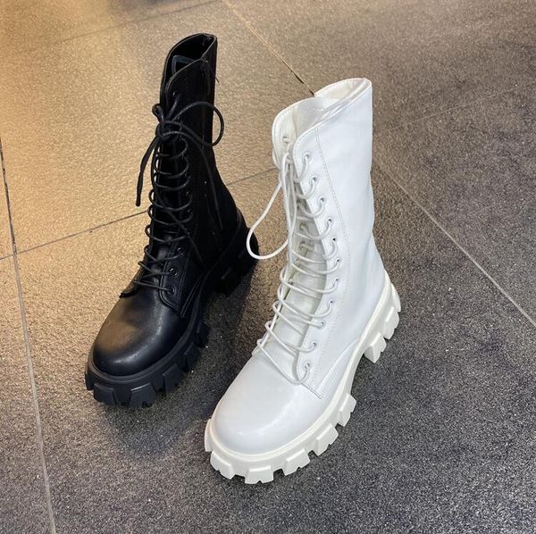 women boots winter booties black white thick bottom motorcycle womens short lace boot leather shoes size 35-40
women boots winter booties black white thick bottom motorcycle womens short lace boot leather shoes size 35-40