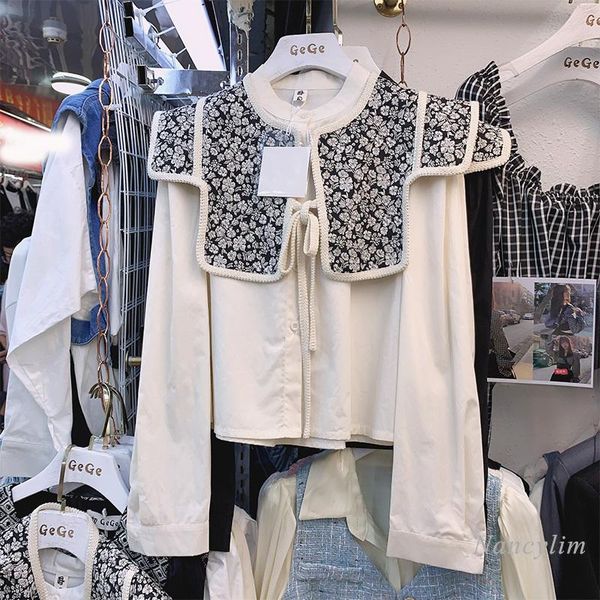 women's blouses & shirts early autumn 2021 retro shawl + long sleeve loose-fitting shirt blouse female lady clothes, White
women's blouses & shirts early autumn 2021 retro shawl + long sleeve loose-fitting shirt blouse female lady clothes, White