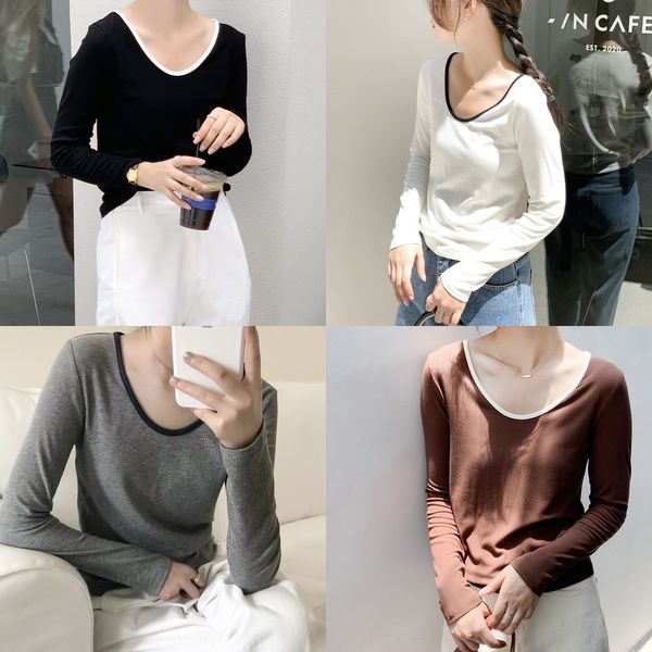 2020 summer new women's round neck contrast color thread long sleeve coat t-shirt korean casual t-shirt women's 8667 jw0is, White
2020 summer new women's round neck contrast color thread long sleeve coat t-shirt korean casual t-shirt women's 8667 jw0is, White