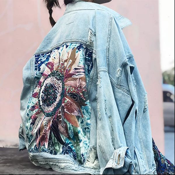 women denim jacket feminine spring autumn boho sequin floral appliques embroidery coat long sleeve outerwear female veste femme, Black;brown
women denim jacket feminine spring autumn boho sequin floral appliques embroidery coat long sleeve outerwear female veste femme, Black;brown
