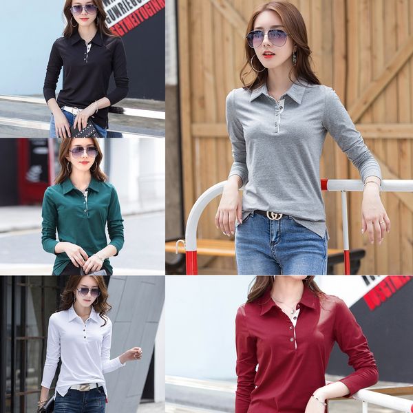new korean style modeier cotton t-jacket cotton t- women's long sleeve large size v-neck upper clothes lapel polo women's t-shirt, White
new korean style modeier cotton t-jacket cotton t- women's long sleeve large size v-neck upper clothes lapel polo women's t-shirt, White