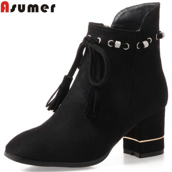 asumer 2021 new arrive women boots black red yellow ladies boots flock square heel zipper ankle cross tied
asumer 2021 new arrive women boots black red yellow ladies boots flock square heel zipper ankle cross tied