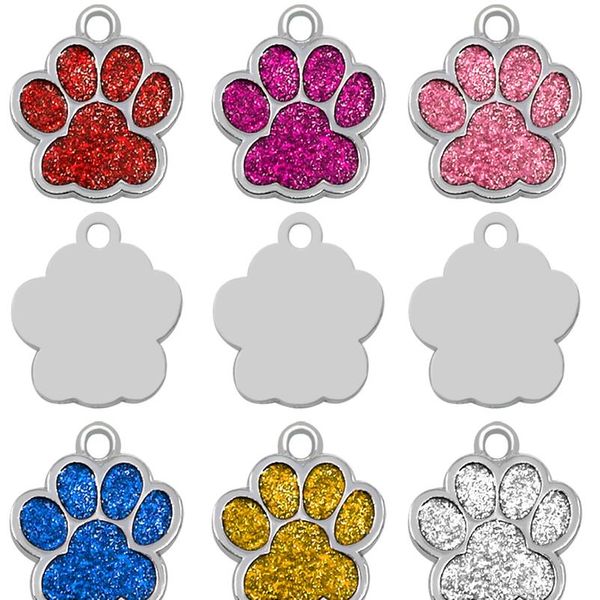 6pcs/lot glitter paw pet id tags custom engraved personalized for dog & cat qyljrg
6pcs/lot glitter paw pet id tags custom engraved personalized for dog & cat qyljrg