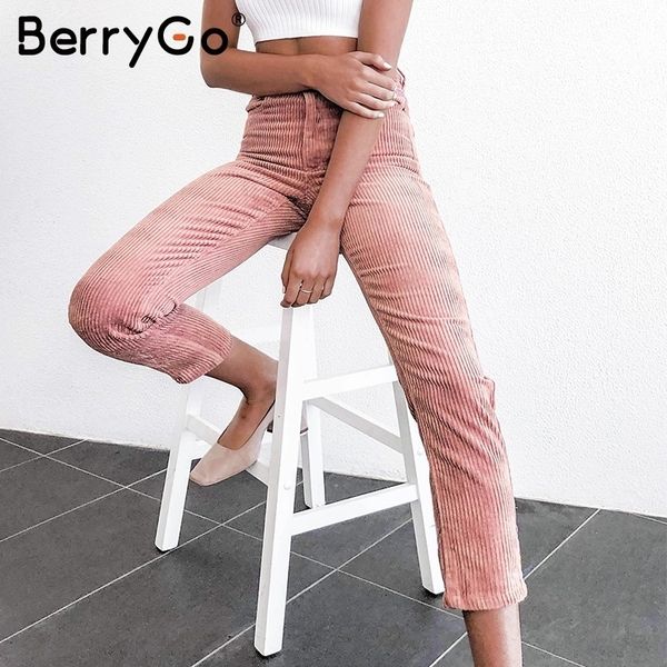 berrygo high waist women corduroy pants button zipper autumn winter female pencil pants casual streetwear office ladies trousers y200418, Black;white
berrygo high waist women corduroy pants button zipper autumn winter female pencil pants casual streetwear office ladies trousers y200418, Black;white