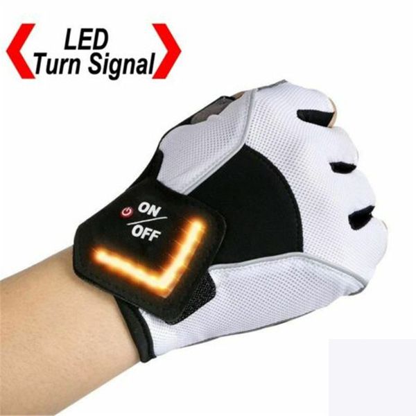 1pair outdoor led turn signal cycling mountain bike short glove non-slip breathable bicycle half finger gloves men, Blue;gray
1pair outdoor led turn signal cycling mountain bike short glove non-slip breathable bicycle half finger gloves men, Blue;gray