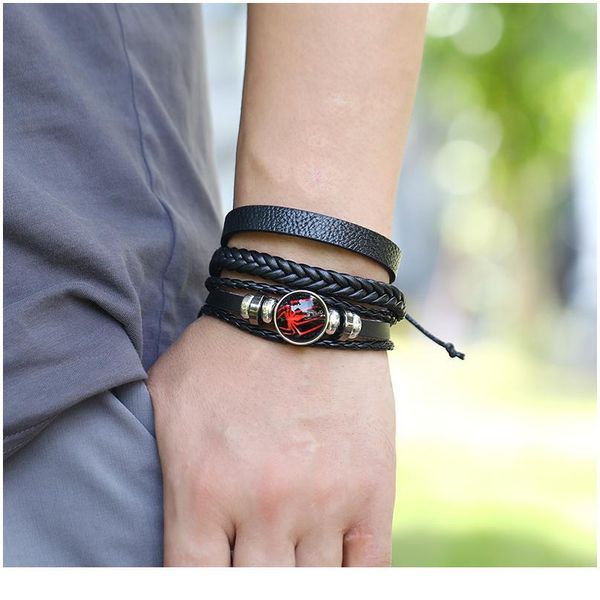 red spider black bracelets 10pcs/set braided handmade men bracelets women leather bracelet men bangle wholesale jewe qylmsm, Golden;silver
red spider black bracelets 10pcs/set braided handmade men bracelets women leather bracelet men bangle wholesale jewe qylmsm, Golden;silver