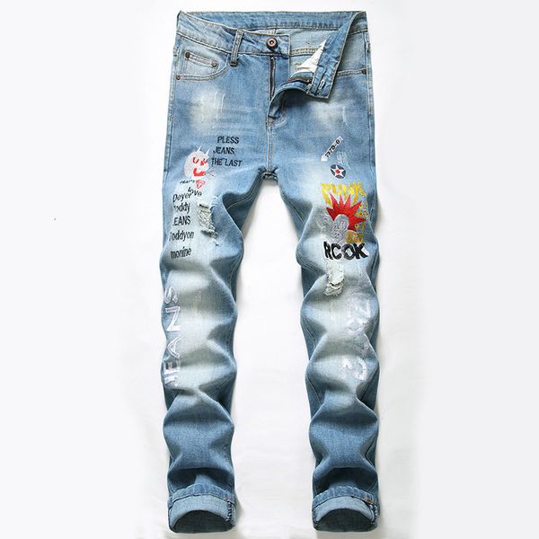 2021 new denim designer hole bike ripped jeans for man size 28-38 40 42 autumn hip hop punk streetwear 5o98, Blue 
2021 new denim designer hole bike ripped jeans for man size 28-38 40 42 autumn hip hop punk streetwear 5o98, Blue