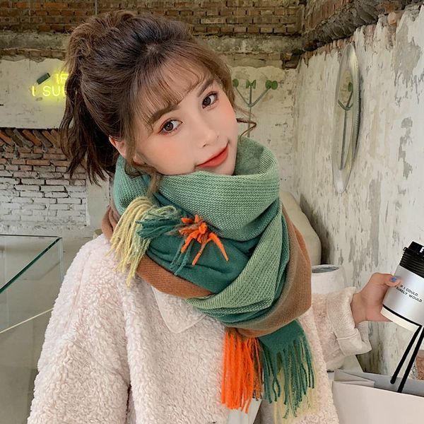 2020 new scarves women's winter gradual change ins trend warm korean version versatile student yuansuo style bib, Blue;gray
2020 new scarves women's winter gradual change ins trend warm korean version versatile student yuansuo style bib, Blue;gray