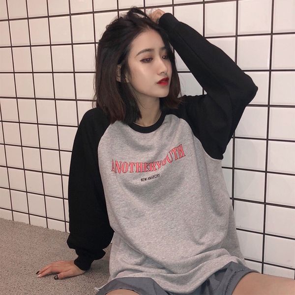 fvkjf 2020 new koreanstyle women long color letter loose sleeve matching thin sweater sweaterstitching color-inserted sweater for ulzzang ie, Black
fvkjf 2020 new koreanstyle women long color letter loose sleeve matching thin sweater sweaterstitching color-inserted sweater for ulzzang ie, Black