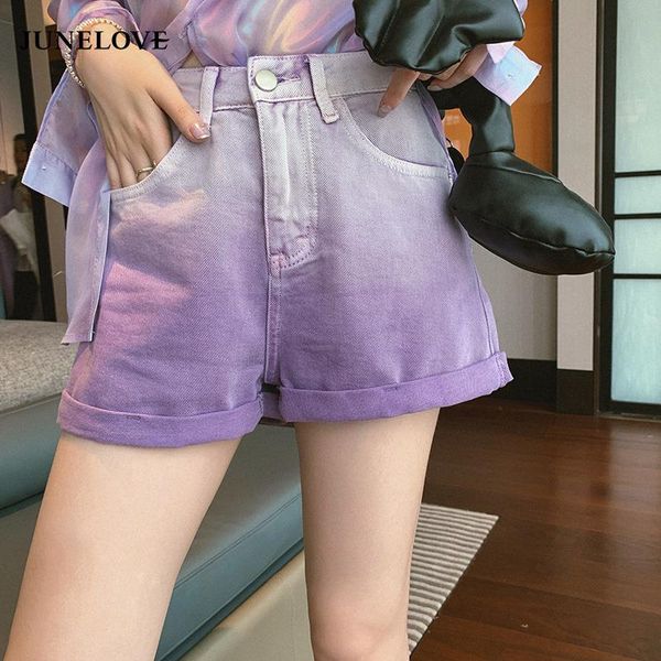 women's shorts herstory high waist gradient purple denim vintage female 2021 summer streetwear loose wide leg pant women fashion bottom, White;black
women's shorts herstory high waist gradient purple denim vintage female 2021 summer streetwear loose wide leg pant women fashion bottom, White;black