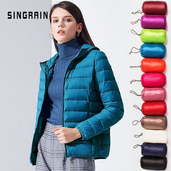 singrain women down jacket hooded 95% duck warm overcoat solid portable outerwear large size ultra light down coat winter v191209, Black
singrain women down jacket hooded 95% duck warm overcoat solid portable outerwear large size ultra light down coat winter v191209, Black