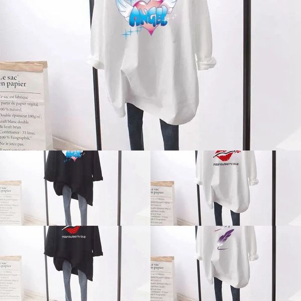 new autumn and winter large long sleeve t-shirtwomen's bottoming shirtloose korean versionmiddle coat t-shirt and long sleeve for st, White
new autumn and winter large long sleeve t-shirtwomen's bottoming shirtloose korean versionmiddle coat t-shirt and long sleeve for st, White
