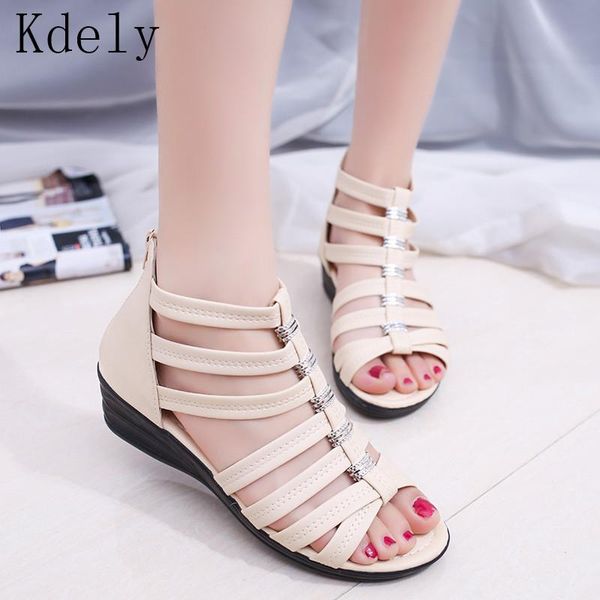 summer rome hollow out comfortable wedged sandals zip womens genuine leather peep toe cowhide diamond shoes female shoes, Black
summer rome hollow out comfortable wedged sandals zip womens genuine leather peep toe cowhide diamond shoes female shoes, Black