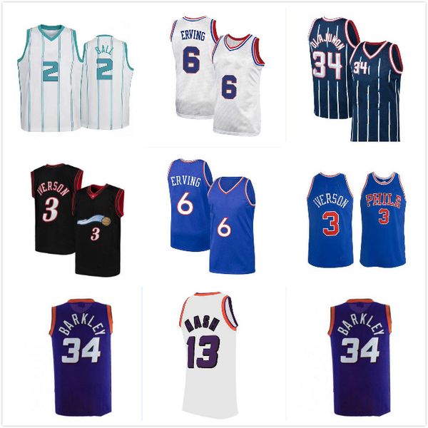 2 ball 34 olajuwon 34 barkley jersey 13 nash allen 3 iverson hakeem 6 erving retro basketball jerseys, Black;red
2 ball 34 olajuwon 34 barkley jersey 13 nash allen 3 iverson hakeem 6 erving retro basketball jerseys, Black;red