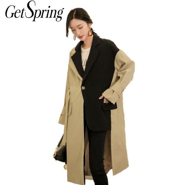 getspring women trench coat color matching irregular long trench coats asymmetry vintage oversize coat 2020 new autumn winter, Tan;black
getspring women trench coat color matching irregular long trench coats asymmetry vintage oversize coat 2020 new autumn winter, Tan;black
