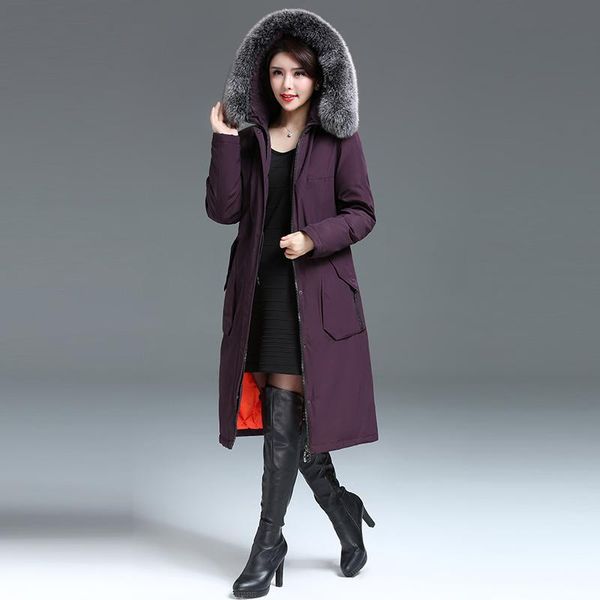 women's down & parkas jacket womens korean winter coat women hooded plus size real fur collar long jackets chaqueta mujer kj005, Black
women's down & parkas jacket womens korean winter coat women hooded plus size real fur collar long jackets chaqueta mujer kj005, Black