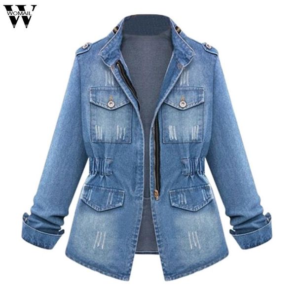 womail autumn winter women zipper coat turn-down collar new jacket thick overcoat winter distressed denim jacket abrigo de mujer, Black;brown
womail autumn winter women zipper coat turn-down collar new jacket thick overcoat winter distressed denim jacket abrigo de mujer, Black;brown