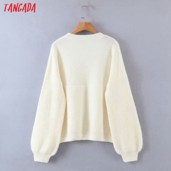 tangada women fashion solid oversized knitted sweater vintage long sleeve female pullovers chic qw40 201203, White;black
tangada women fashion solid oversized knitted sweater vintage long sleeve female pullovers chic qw40 201203, White;black