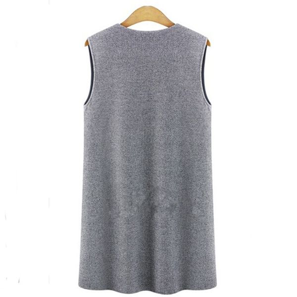 spring autumn womens sleeveless vest jacket long coat cardigan gilets vest outwear coat cardigan veste lj201204, Black;white
spring autumn womens sleeveless vest jacket long coat cardigan gilets vest outwear coat cardigan veste lj201204, Black;white