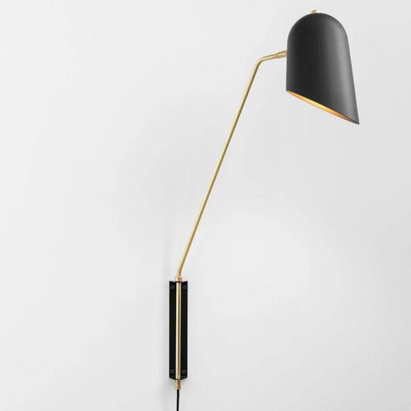 wall lamp american simple bedside reading post modern black shade designer model room lamp1
wall lamp american simple bedside reading post modern black shade designer model room lamp1