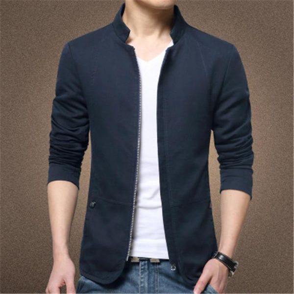 men popular casual thin jacket clothing fashion trend stand collar zipper slim outerwear winter male thin style solid color england coats, Black;brown
men popular casual thin jacket clothing fashion trend stand collar zipper slim outerwear winter male thin style solid color england coats, Black;brown