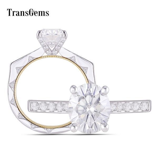 transgems 14k white and yellow gold center 2ct 7*9mm gh color oval moissanite anniversary engagement ring with accents for women y200620, Slivery;golden
transgems 14k white and yellow gold center 2ct 7*9mm gh color oval moissanite anniversary engagement ring with accents for women y200620, Slivery;golden