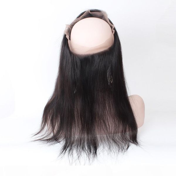 360 lace frontal closure brazilian virgin hair natural hairline lace band frontal closure with baby hair, Black
360 lace frontal closure brazilian virgin hair natural hairline lace band frontal closure with baby hair, Black