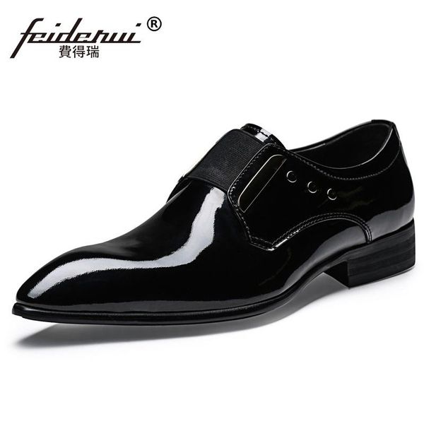 formal man elastic band dress shoes patent leather wedding oxfords pointed toe handmade men's office footwear wd85, Black
formal man elastic band dress shoes patent leather wedding oxfords pointed toe handmade men's office footwear wd85, Black