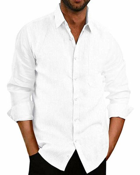 men's casual shirts fashion long sleeve shirt slim fit solid button-down basic tee, White;black
men's casual shirts fashion long sleeve shirt slim fit solid button-down basic tee, White;black